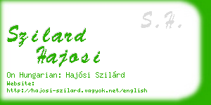 szilard hajosi business card